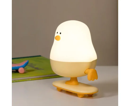 Ночник L63 Chicken on a Skateboard White / Yellow