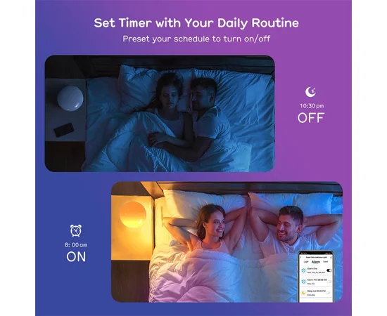 Настільний світильник SAL-010B Bluetooth USB interface with app White