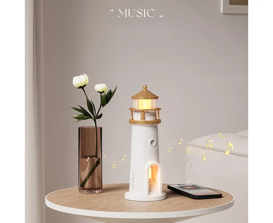 Проектор-ночник A08 Lighthouse 2in1 + Bluetooth колонка White