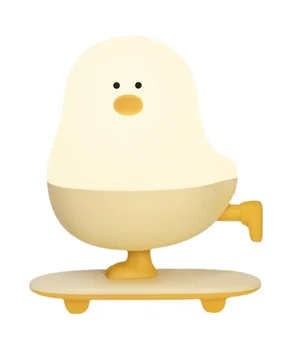 Ночник L63 Chicken on a Skateboard White / Yellow