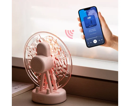 Проектор-нічник ZAY-L07 Sky Wheel 2in1 + Bluetooth колонка Pink