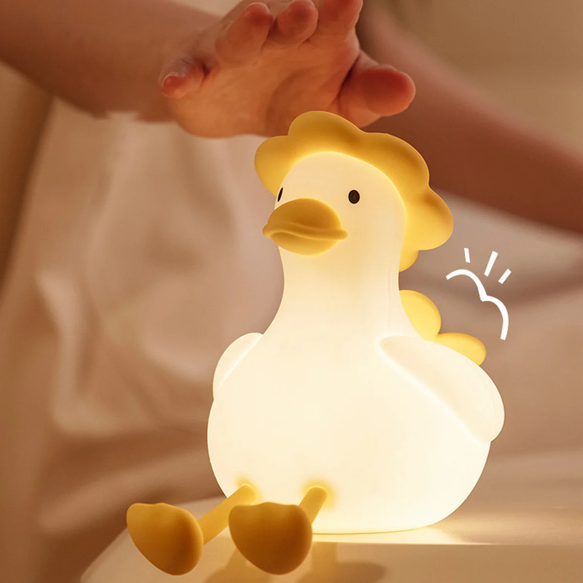 Ночник QW-D18 Duckling White / Yellow