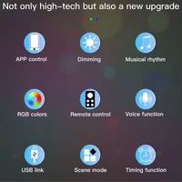 Підлогова кутова LED лампа RGB SAL-005B 120cm Bluetooth USB with app Black