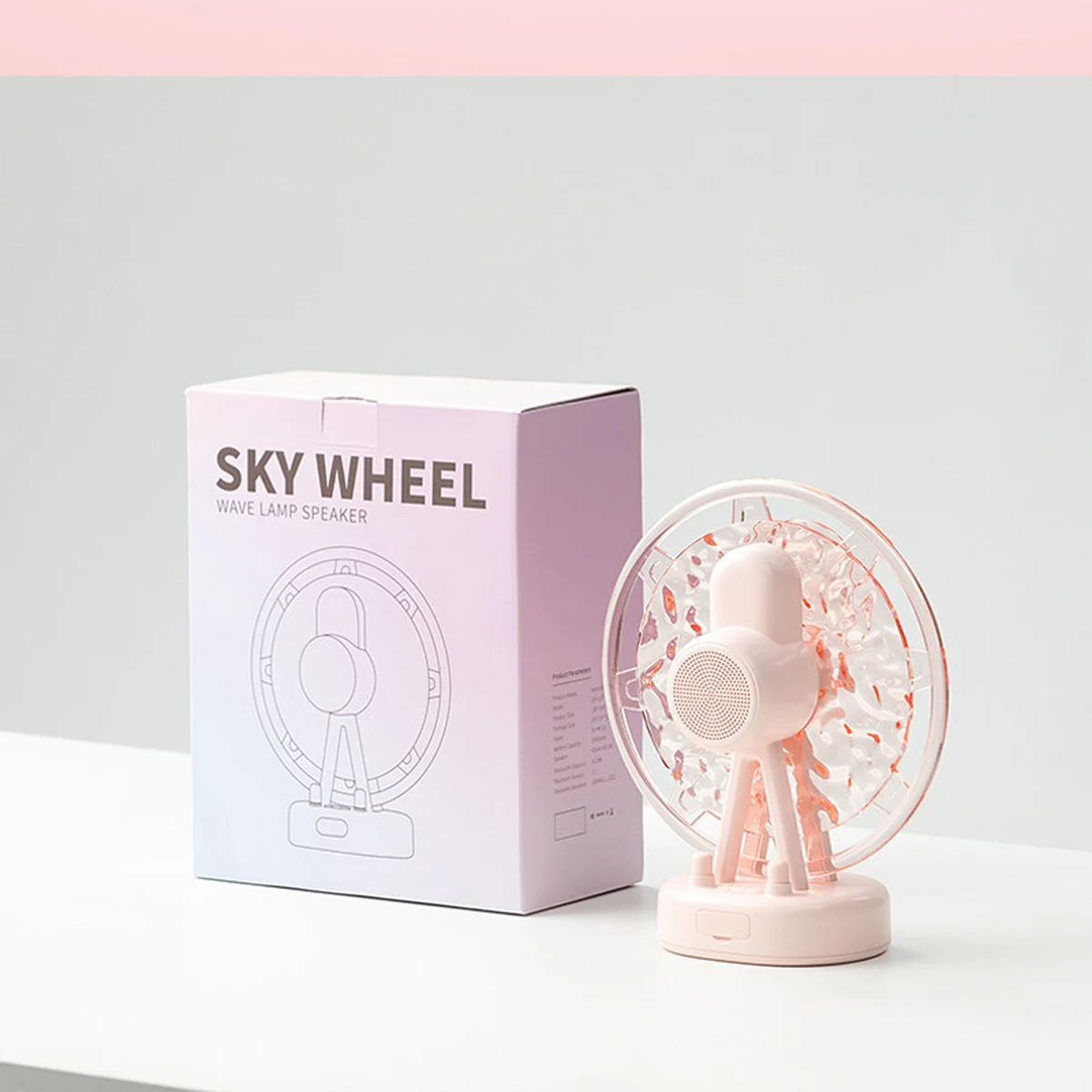 Проектор-ночник ZAY-L07 Sky Wheel 2in1 + Bluetooth колонка Pink