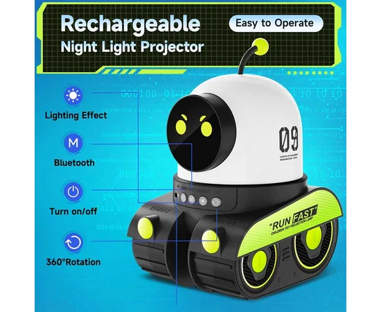 Ночник Droid E03 with Bluetooth 1200 mAh Black