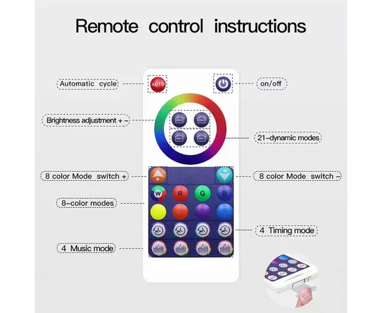 Напольная угловая LED лампа RGB SAL-005B 120cm Bluetooth USB with app Black