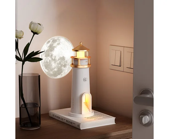 Проектор-ночник A08 Lighthouse 2in1 + Bluetooth колонка White