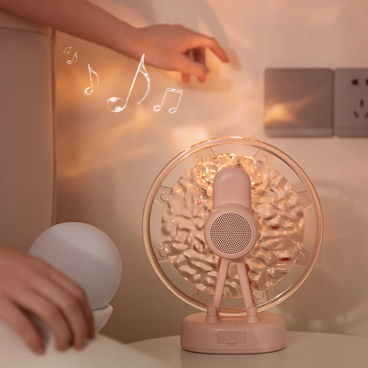 Проектор-ночник ZAY-L07 Sky Wheel 2in1 + Bluetooth колонка Pink