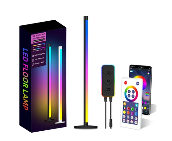 Напольная угловая LED лампа RGB SAL-005B 120cm Bluetooth USB with app Black