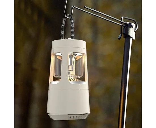 Кемпінговий ліхтар акумуляторний QD08 2in1 + Bluetooth колонка Biege