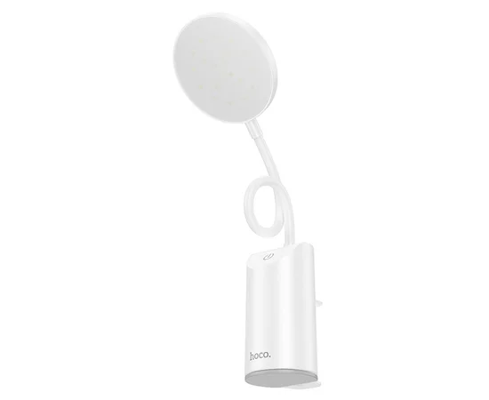 Настольная LED лампа Hoco HX10 Clip table lamp (1200mAh) White