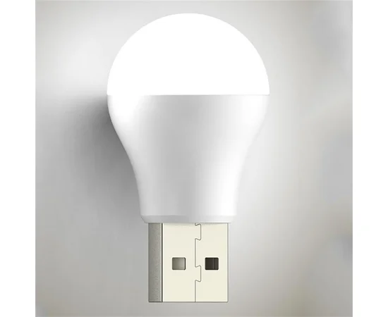 USB лампа LED 1W Білий / Круглий