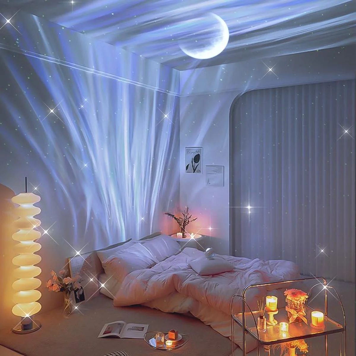 Проектор-ночник Galaxy Moon E24 2400 mAh White