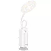 Настольная LED лампа Hoco HX10 Clip table lamp (1200mAh) White