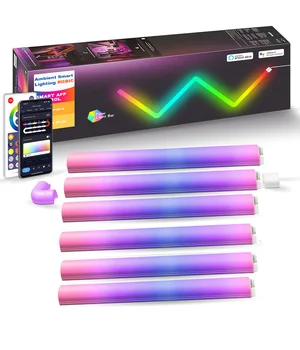 Настінний світильник Lines SAL-013B Bluetooth USB interface with app (6+1 pcs) White