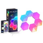 Модульний настінний світильник LED RGB 5V стільники SAL-011B 6pcs Bluetooth USB with app White