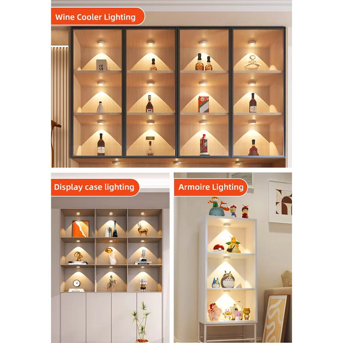 Сенсорный светильник LED с датчиком движения MZ-L3301 (3LC+RGB/1PCS) White