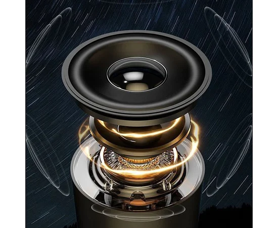 Кемпінговий ліхтар акумуляторний QD08 2in1 + Bluetooth колонка Biege