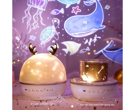 Ночник Moon E05 with Bluetooth 1200 mAh White