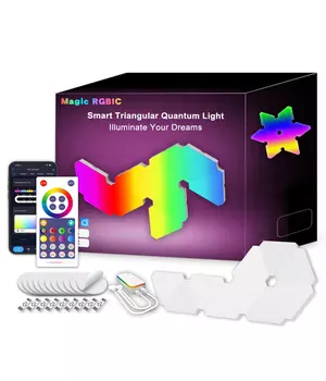 Настінний світильник Smart Triangular Quantum Light SAL-012B Bluetooth USB interface with app 10pcs White