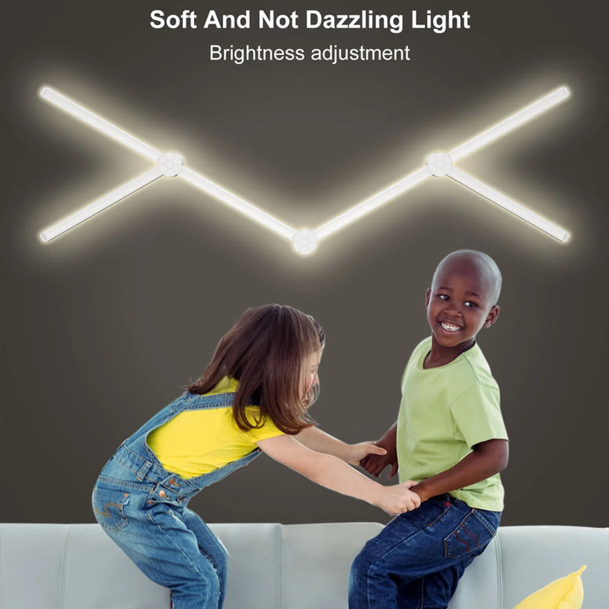 Модульний настінний світильник LED RGB 5V SAL-014B 9pcs Bluetooth USB with app White