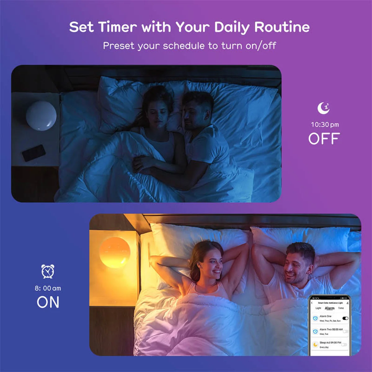 Настольный светильник SAL-010B Bluetooth USB interface with app White