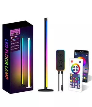 Підлогова кутова LED лампа RGB SAL-005B 120cm Bluetooth USB with app Black