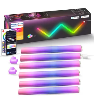 Настінний світильник Lines SAL-013B Bluetooth USB interface with app (6+2 pcs) White