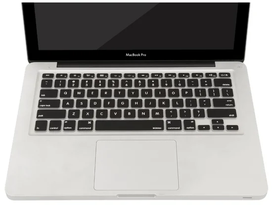 Силиконовая черная накладка на клавиатуру для MacBook