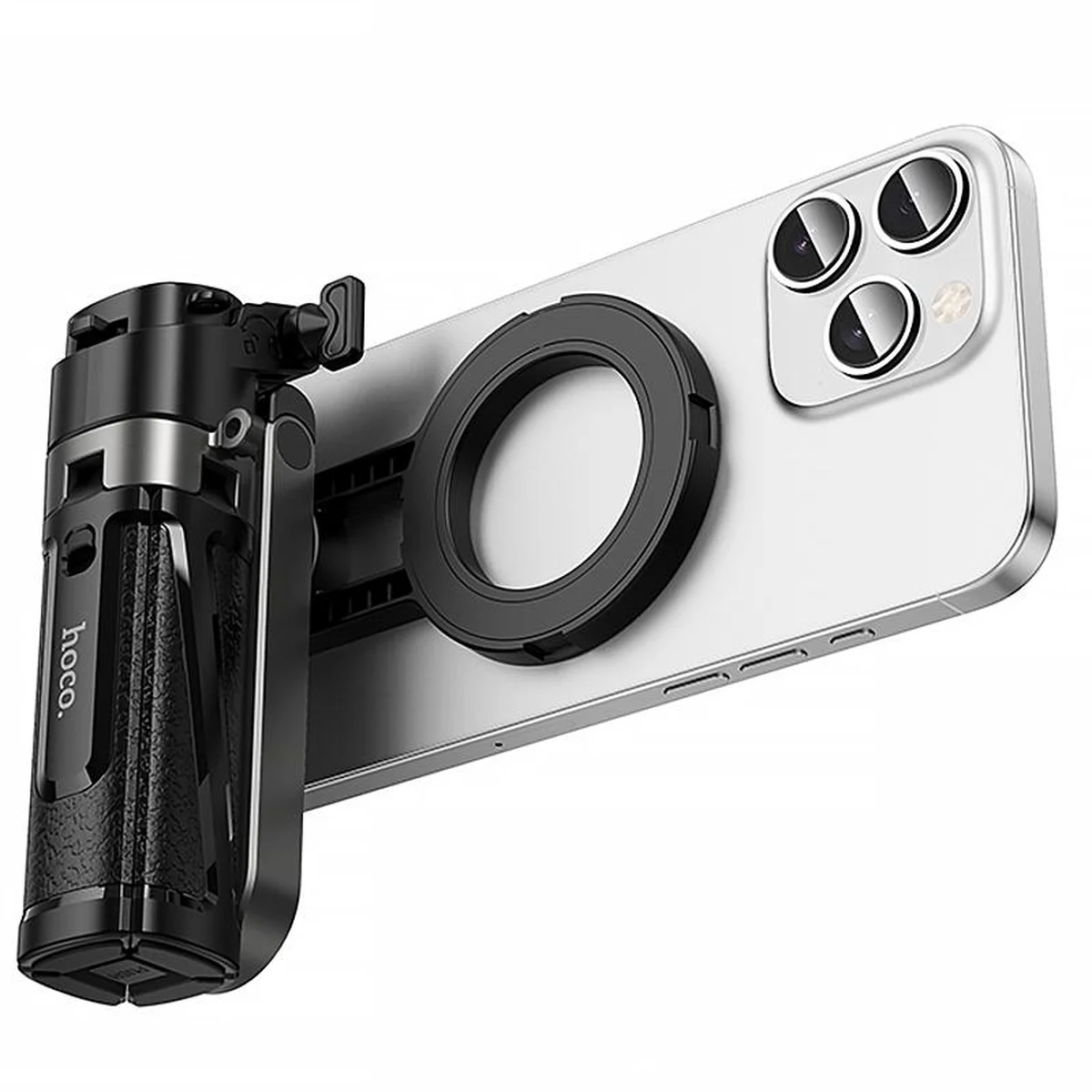 Монопод для селфи Hoco K27 Pro magnetic трипод + съемный BT пульт Black