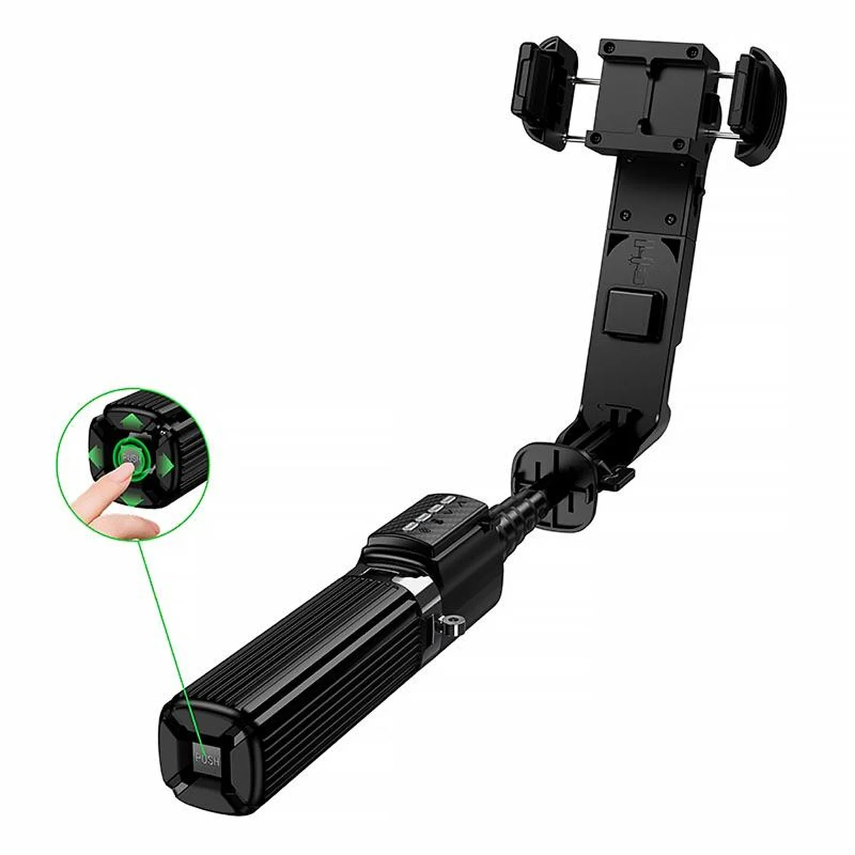 Монопод для селфи Hoco DYY06 трипод + съемный BT пульт + стабилизатор Black