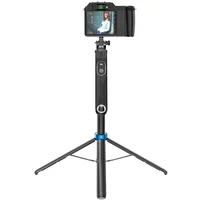 Монопод для селфі Hoco K22 Anti-shake з триногами + знімний BT пульт Black