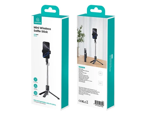 Монопод для селфи Usams US-ZB324 Mini Wireless Selfie Stick Black