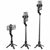 Монопод для селфи Hoco DYY06 трипод + съемный BT пульт + стабилизатор Black