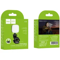 Портативная лампа для селфи Hoco K28 Square Selfie Light 200 mAh Black