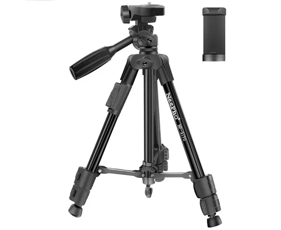Штатив NeePho NP-3170S (не съемная площадка+держатель/BT-пульт/40-105см) Black