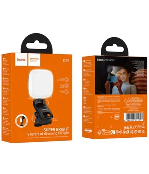 Портативна лампа для селфі Hoco K29 Beauty Selfie Light 300 mAh Black