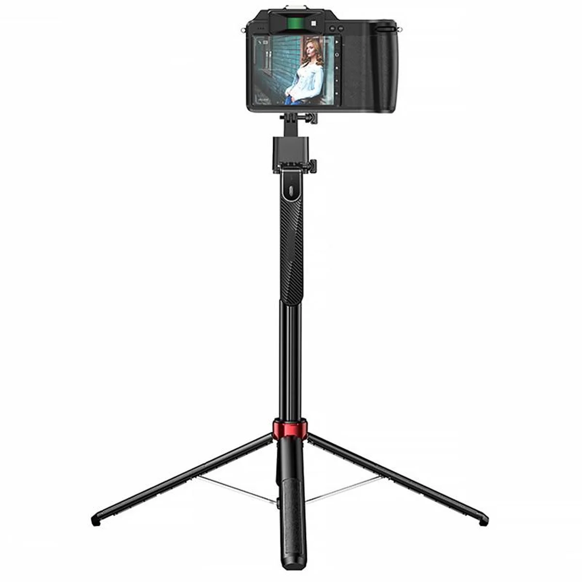 Монопод для селфи Hoco DYY04 трипод + съемный BT пульт Black