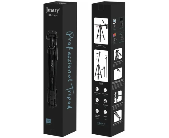 Штатив Jmary KP-2294 для съемки 58-179см 2in1 + чехол Black