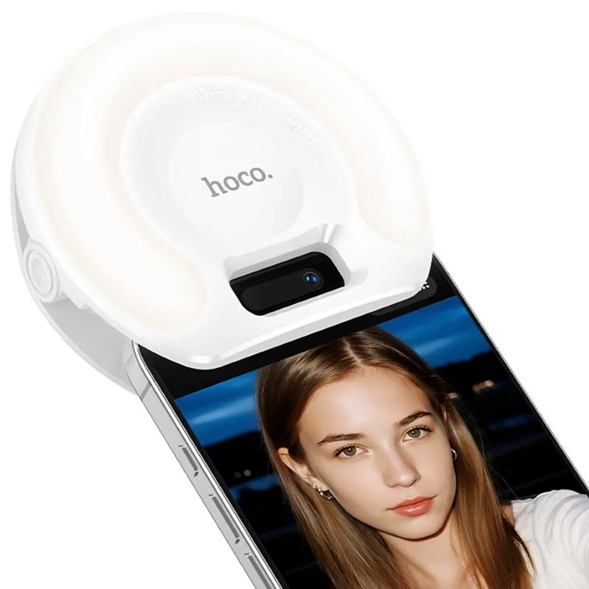 Портативная лампа для селфи Hoco K160 Olas 400 mAh White