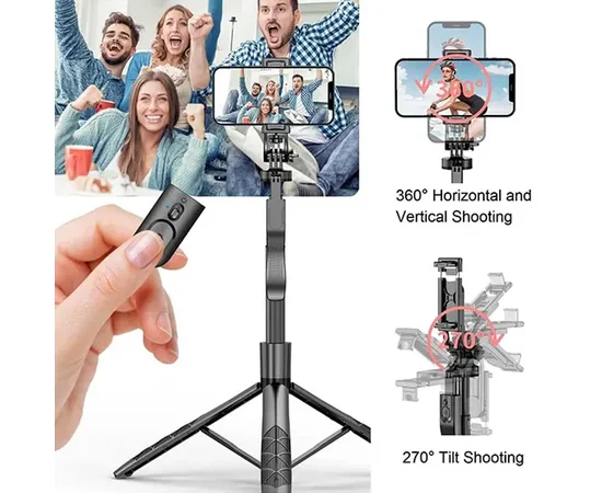 Штатив для селфи WIWU Krinl Tripod Selfie Stick Wi-SE005 Black