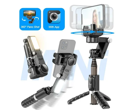 Трипод зі стабілізатором WIWU Wi-SE006 Auto-traking Gimble Tripod Black