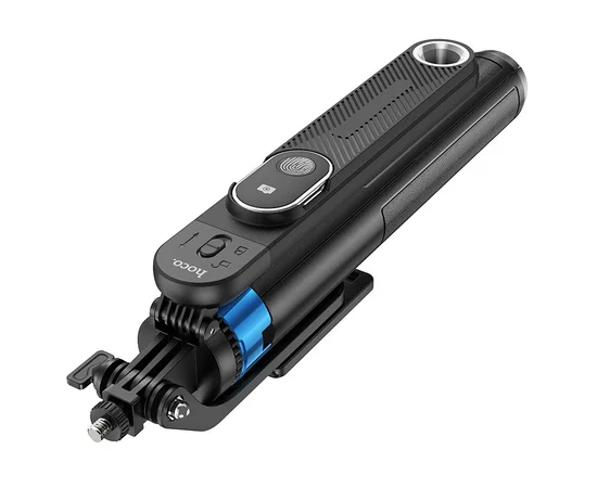 Монопод для селфи Hoco K22 Anti-shake с треногой + съемный BT пульт Black