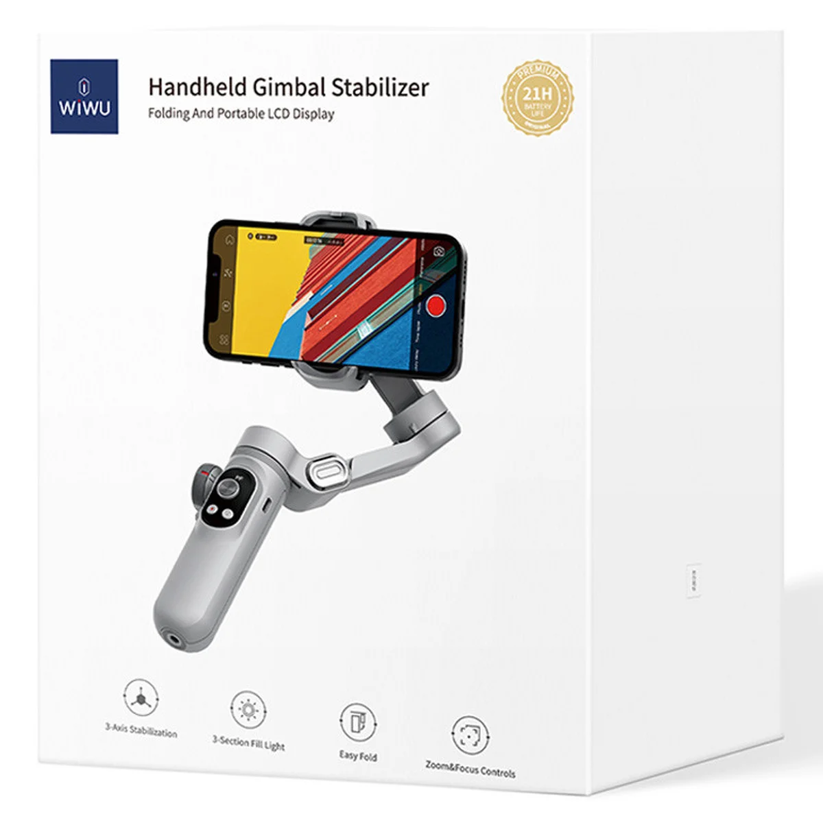Стабилизатор WIWU Wi-SE007 3-Axis Stabilized Gimbal Stick Grey