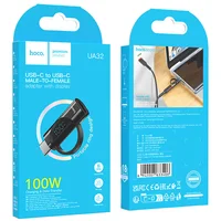 Переходник Hoco UA32 Type-C male to Type-C female display adapter Black