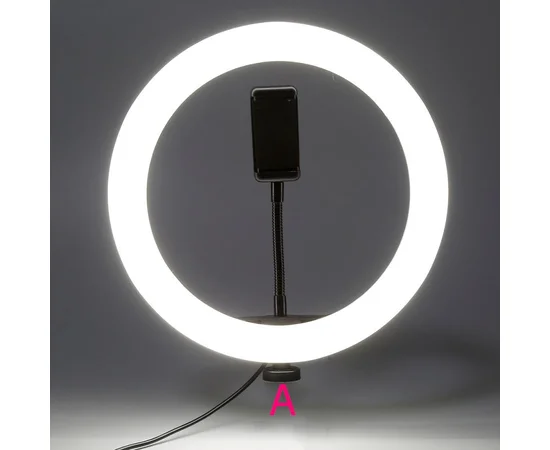 Кольцевая лампа M-33 32см с держателем, без подставки Черный