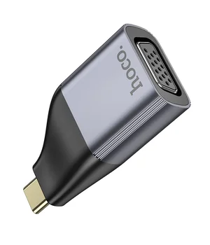 Перехідник Hoco UA34 Type-C to VGA Metal grey