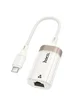 Переходник Hoco UA41B Crystal Type-C to RJ45 100 Mbs (0.15m) Apricot