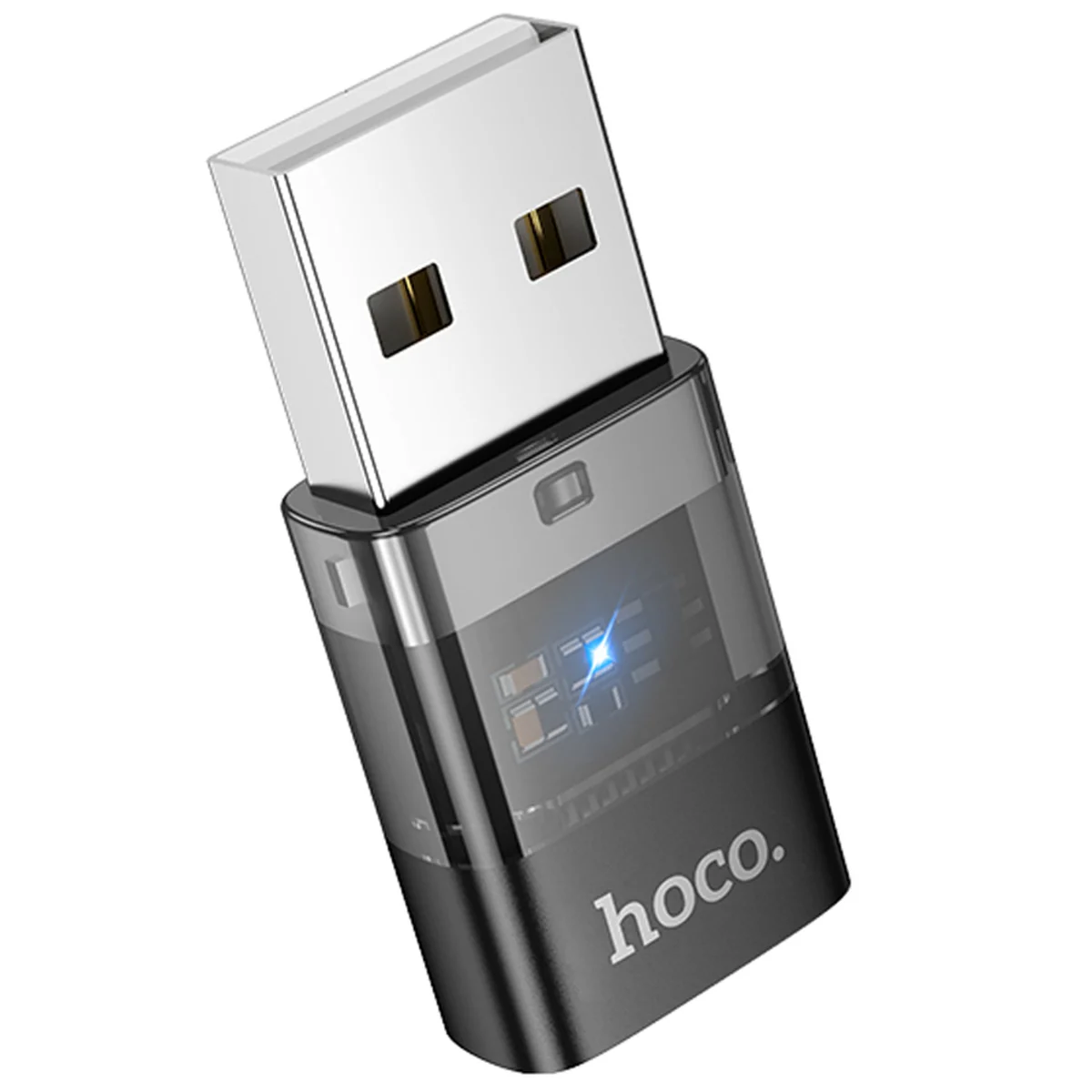 Переходник Hoco UA36C USB male to Type-C female USB2.0 Black