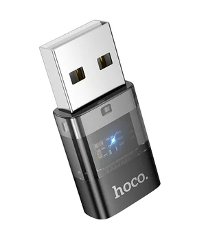 Переходник Hoco UA36C USB male to Type-C female USB2.0 Black
